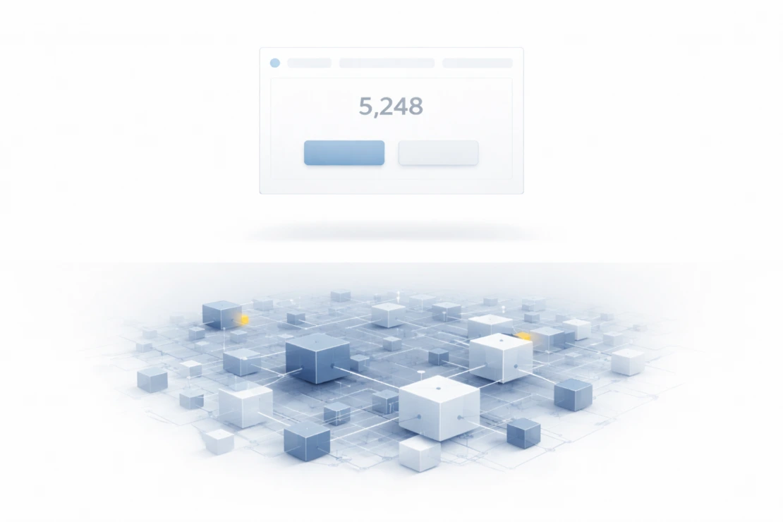 Crypto wallet simple interface underlying complex network