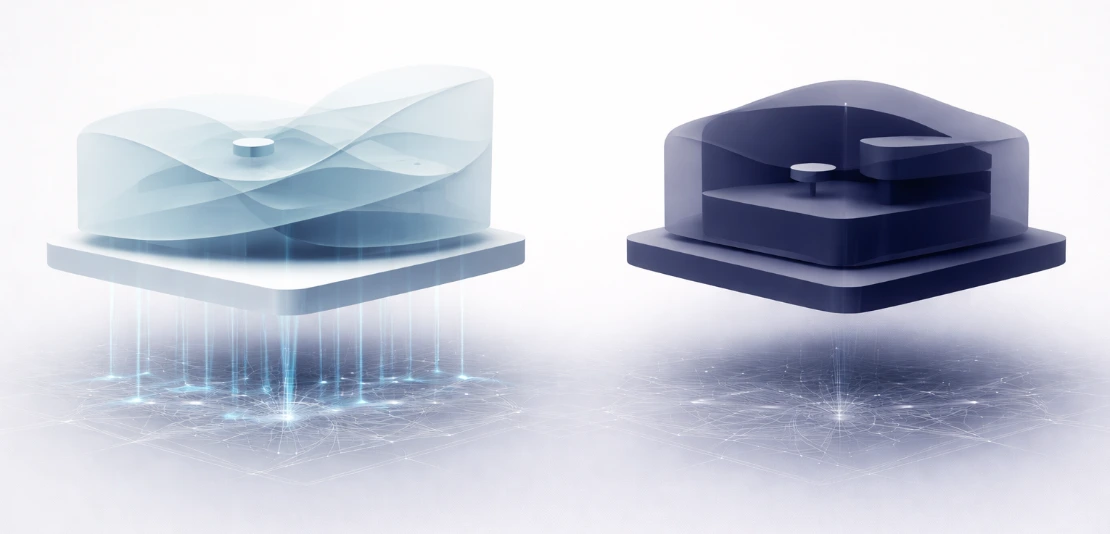 Illustration of hot and cold wallets with network connections risks