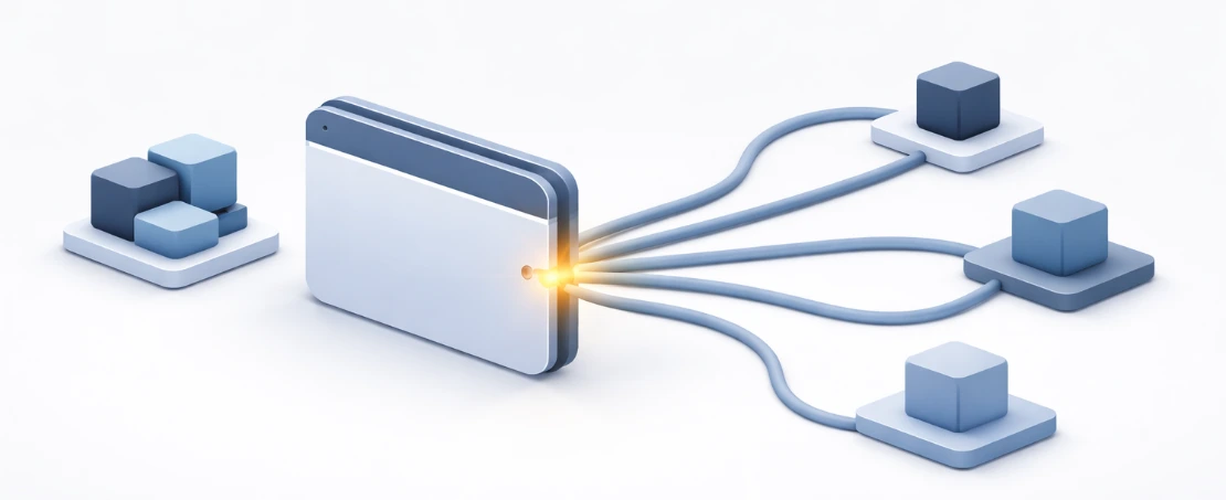 Illustration of multiple uses of a crypto wallet