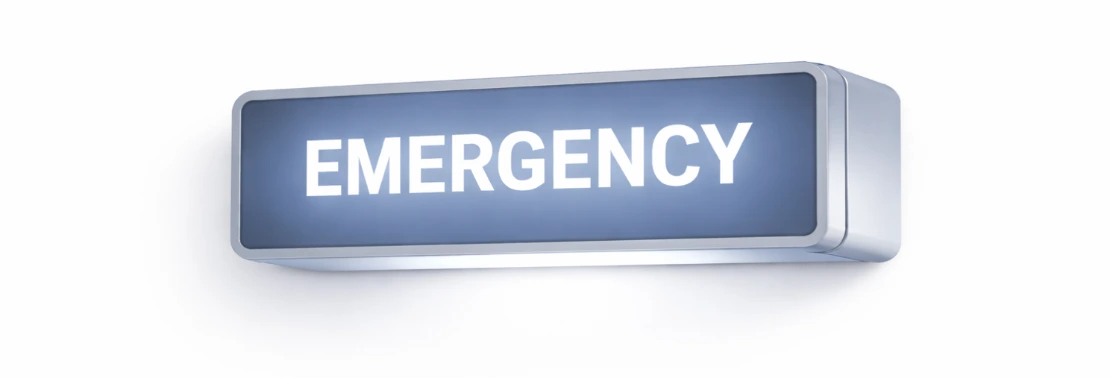 Minimalist emergency sign for crypto security alert