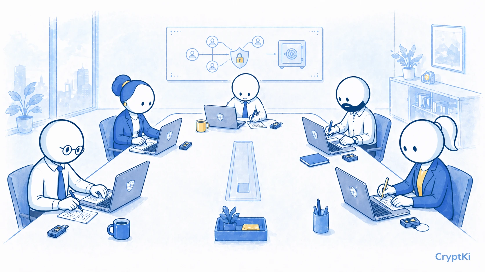 Multisig business wallet setup-team laptops cryptki