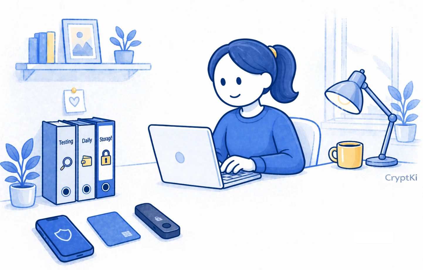 woman managing separated wallets by role